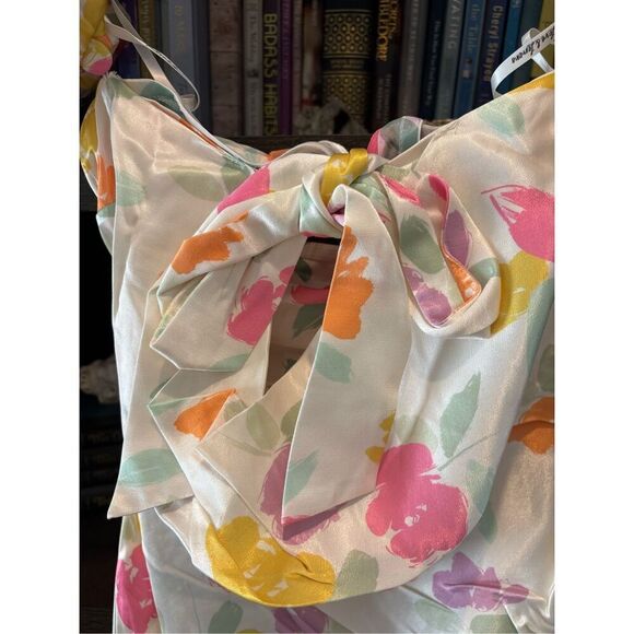 NWT For Love & Lemons Hazel White Floral Mini Dress With Gloves Size Small - Picture 10 of 10